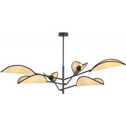 Emibig Vene lampa podsufitowa 6x10 W czarna-beżowa 1160/6