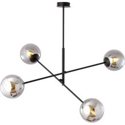 Emibig Linear lampa podsufitowa 4x10 W czarna-grafitowa 1167/4