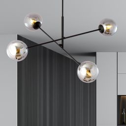 Emibig Linear lampa podsufitowa 4x10 W czarna-grafitowa 1167/4