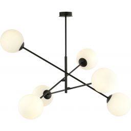 Emibig Linear lampa podsufitowa 6x10 W biała-czarna 1169/6