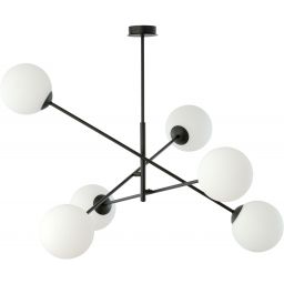 Emibig Linear lampa podsufitowa 6x10 W biała-czarna 1169/6