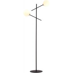 Emibig Linear lampa stojąca 2x10 W biała-czarna 1169/LP2