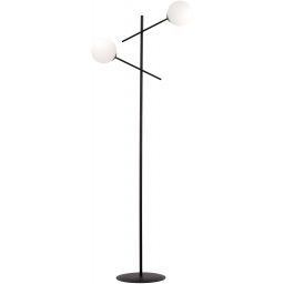 Emibig Linear lampa stojąca 2x10 W biała-czarna 1169/LP2
