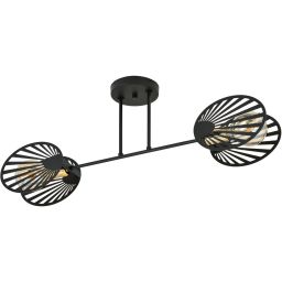 Emibig Talia lampa podsufitowa 2x15 W czarna-złota 1181/2