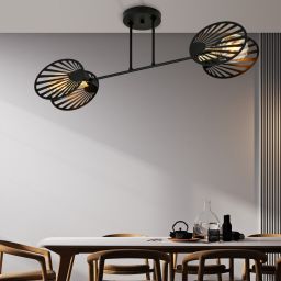 Emibig Talia lampa podsufitowa 2x15 W czarna-złota 1181/2
