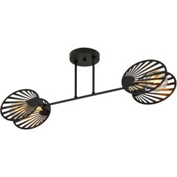 Emibig Talia lampa podsufitowa 2x15 W czarna-złota 1181/2