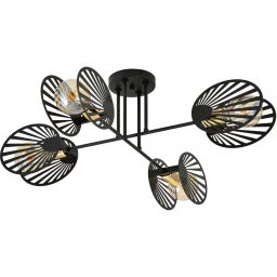 Emibig Talia lampa podsufitowa 4x15 W czarna-złota 1181/4