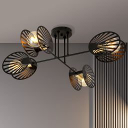Emibig Talia lampa podsufitowa 4x15 W czarna-złota 1181/4