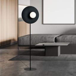 Emibig Oslo lampa stojąca 1x10 W biała-czarna 1187/LP