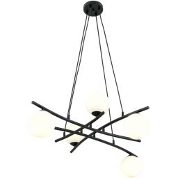 Emibig Essa lampa wisząca 5x10 W biała-czarna 1201/5