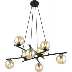 Emibig Essa lampa wisząca 8x10 W czarna 1204/8