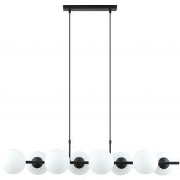 Emibig Rory lampa wisząca 8x10 W biała-czarna 1205/8