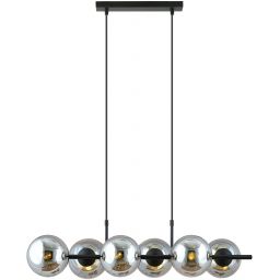 Emibig Rory lampa wisząca 6x10 W czarna-grafitowa 1207/6