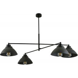 Emibig Maverick lampa podsufitowa 4x15 W czarna 1211/4