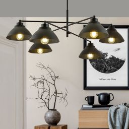 Emibig Maverick lampa podsufitowa 6x15 W czarna 1211/6