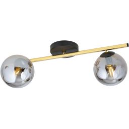 Emibig Splendi lampa podsufitowa 2x10 W czarna-złota-grafitowa 1246/2