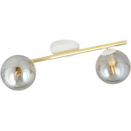 Emibig Splendi lampa podsufitowa 2x10W biały/złoty/grafit 1247/2