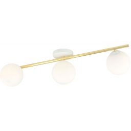 Emibig Splendi lampa podsufitowa 3x10W biały/złoty/opal 1249/3