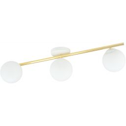 Emibig Splendi lampa podsufitowa 3x10W biały/złoty/opal 1249/3