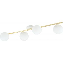 Emibig Splendi lampa podsufitowa 4x10W biały/złoty/opal 1249/4