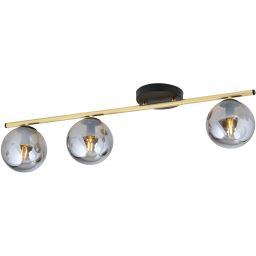 Emibig Monza lampa podsufitowa 3x10 W czarna-złota-grafitowa 1250/3