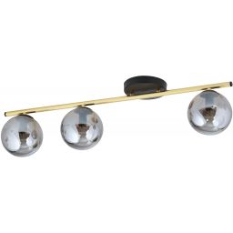 Emibig Monza lampa podsufitowa 3x10 W czarna-złota-grafitowa 1250/3