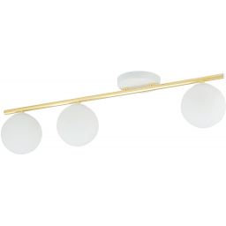 Emibig Monza lampa podsufitowa 3x10W biały/złoty/opal 1253/3