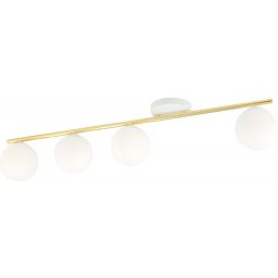 Emibig Monza lampa podsufitowa 4x10W biały/złoty/opal 1253/4