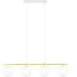 Emibig Allora lampa wisząca 4x10 W biały/szkło mleczne 1255/4