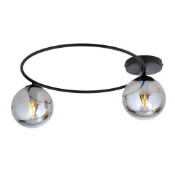 Emibig Sopra lampa podsufitowa 2x10 W czarna-przydymiona 1256/2