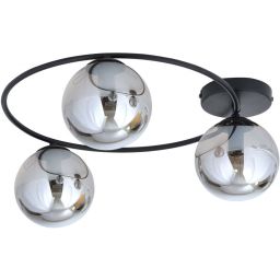 Emibig Sopra lampa podsufitowa 3x10 W czarna-przydymiona 1256/3