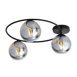 Emibig Sopra lampa podsufitowa 3x10 W czarna-przydymiona 1256/3