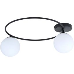 Emibig Sopra lampa podsufitowa 2x10 W czarna-mleczny 1257/2