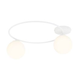 Emibig Sopra lampa podsufitowa 2x10 W biała-mleczny 1258/2
