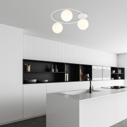 Emibig Sopra lampa podsufitowa 3x10 W biała-mleczny 1258/3