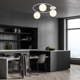 Emibig Sopra lampa podsufitowa 3x10 W biała-mleczny 1258/3