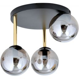 Emibig Dolce lampa podsufitowa 3x W czarna-przydymiona 1259/3