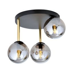 Emibig Dolce lampa podsufitowa 3x W czarna-przydymiona 1259/3
