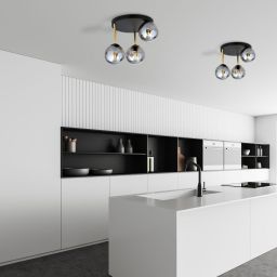 Emibig Dolce lampa podsufitowa 3x W czarna-przydymiona 1259/3