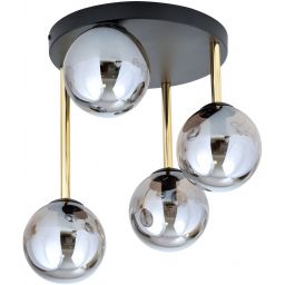 Emibig Dolce lampa podsufitowa 4x10 W czarna-przydymiona 1259/4