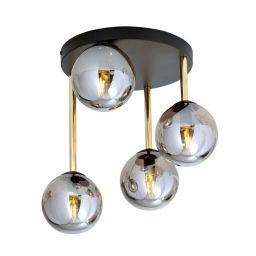 Emibig Dolce lampa podsufitowa 4x10 W czarna-przydymiona 1259/4