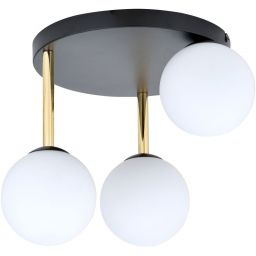 Emibig Dolce lampa podsufitowa 3x10 W czarna-mleczny 1260/3