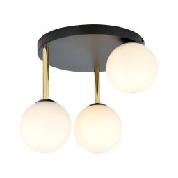 Emibig Dolce lampa podsufitowa 3x10 W czarna-mleczny 1260/3