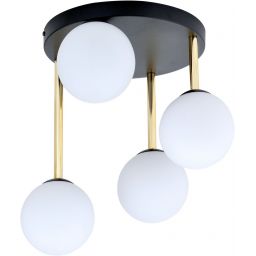 Emibig Dolce lampa podsufitowa 4x10 W czarna-mleczny 1260/4