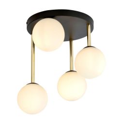 Emibig Dolce lampa podsufitowa 4x10 W czarna-mleczny 1260/4