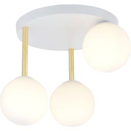 Emibig Dolce lampa podsufitowa 3x10 W biała-mleczny 1261/3