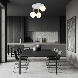 Emibig Dolce lampa podsufitowa 3x10 W biała-mleczny 1261/3