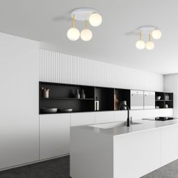 Emibig Dolce lampa podsufitowa 3x10 W biała-mleczny 1261/3