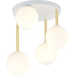 Emibig Dolce lampa podsufitowa 4x10 W biała-mleczny 1261/4