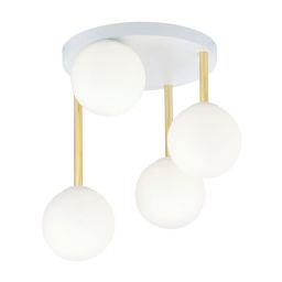 Emibig Dolce lampa podsufitowa 4x10 W biała-mleczny 1261/4
